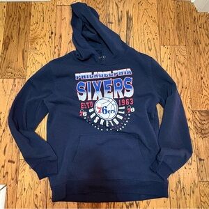 Philadelphia 76ers Navy Hoodie Size Large